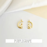 18K Crescent Cat Moon Necklace Collarbone Chain DIY Earring Accessories