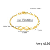 18K Infinity Heart Bracelet for Women Girls | 925 Sterling Silver or 18K Plating