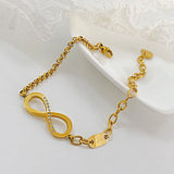 18K Infinity Heart Bracelet for Women Girls | 925 Sterling Silver or 18K Plating