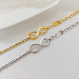 18K Infinity Heart Bracelet for Women Girls | 925 Sterling Silver or 18K Plating