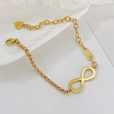 18K Infinity Heart Bracelet for Women Girls | 925 Sterling Silver or 18K Plating