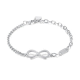 18K Infinity Heart Bracelet for Women Girls | 925 Sterling Silver or 18K Plating