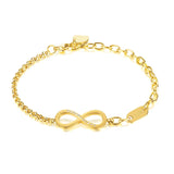 18K Infinity Heart Bracelet for Women Girls | 925 Sterling Silver or 18K Plating