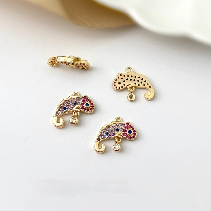 18K Koi Fish Buddhist Prayer Wheel Pendant DIY Earring Necklace Material