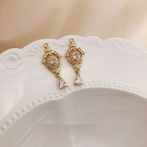 French Retro Palace Jewelry Material Earrings Necklace Pendant