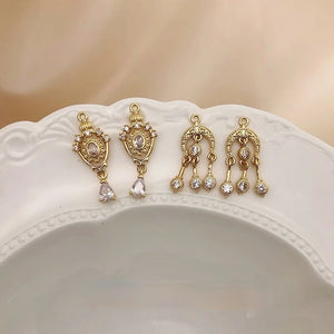 French Retro Palace Jewelry Material Earrings Necklace Pendant