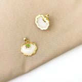 18K Gold-Clad Antique Jade Ruyi Yuanbao Gourd Pendant DIY Chinese Necklace