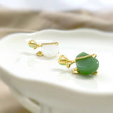 18K Gold-Clad Antique Jade Ruyi Yuanbao Gourd Pendant DIY Chinese Necklace