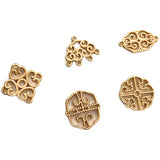 18K Gold-Clad Chinese Auspicious Pattern DIY Jewelry Material