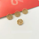 18K Gold-Clad Chinese Auspicious Pattern DIY Jewelry Material