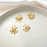 18K Gold-Clad Exaggerated Sun God Moon Pendant DIY Hip-Hop Necklace