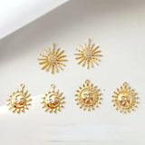 18K Gold-Clad Exaggerated Sun God Moon Pendant DIY Hip-Hop Necklace