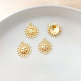 18K Gold-Clad Exaggerated Sun God Moon Pendant DIY Hip-Hop Necklace
