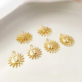 18K Gold-Clad Exaggerated Sun God Moon Pendant DIY Hip-Hop Necklace