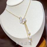 18K Gold-Clad Freshwater Pearl Drop Necklace