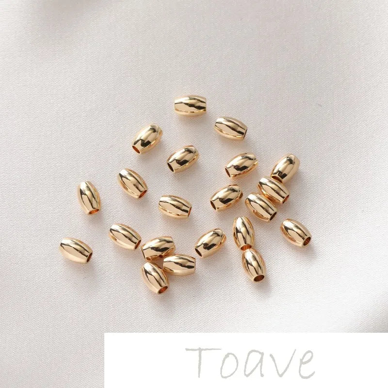 18K Gold-Clad Color-Preserving Beaded DIY Material Accessories