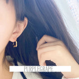 18K Gold-Clad Line Drawing Face Earrings