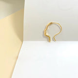 18K Gold-Clad Line Drawing Face Earrings