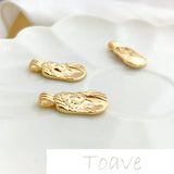 18K Gold Owl Pendant DIY Jewelry Material