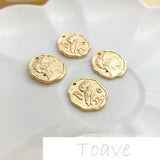 18K Gold Owl Pendant DIY Jewelry Material