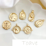 18K Gold Owl Pendant DIY Jewelry Material