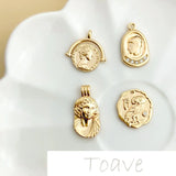 18K Gold Owl Pendant DIY Jewelry Material