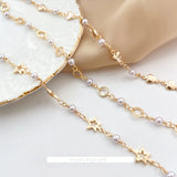 18K Gold-Coated Copper Chain for DIY Necklace and Bracelet