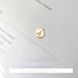 18K Coated Micro-Inlaid Zircon Small Round Pendant DIY Jewelry Material