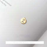 18K Coated Micro-Inlaid Zircon Small Round Pendant DIY Jewelry Material