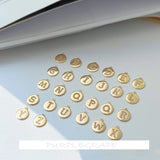 18K Coated Micro-Inlaid Zircon Small Round Pendant DIY Jewelry Material