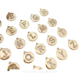 18K Coated Micro-Inlaid Zircon Small Round Pendant DIY Jewelry Material