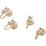18K Gold-Coated Zircon Ear Clip Earrings