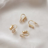18K Gold-Coated Zircon Ear Clip Earrings