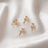 18K Gold-Coated Zircon Ear Clip Earrings