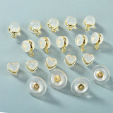 18K Coated Silica Gel Stud Back Plug Transparent Earring DIY
