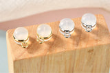 18K Coated Silica Gel Stud Back Plug Transparent Earring DIY