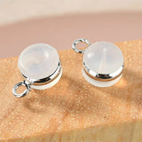 18K Coated Silica Gel Stud Back Plug Transparent Earring DIY