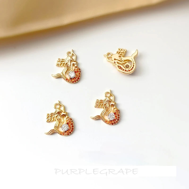 18K Zircon Marine Accessories DIY Necklace Bracelet Earrings