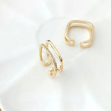 18K Gold-Covered Square Zircon Ring for Girls