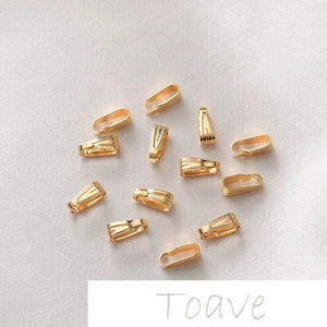 18K Gold-Plated Copper Melon Seed Buckle Necklace Bracelet DIY Material