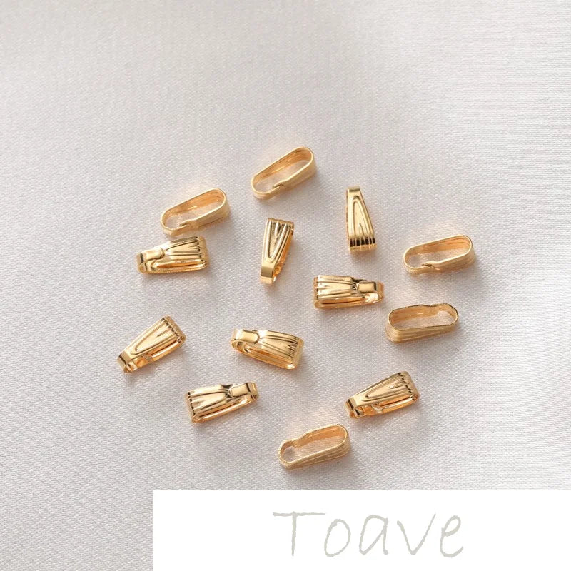 18K Gold-Plated Copper Melon Seed Buckle Necklace Bracelet DIY Material