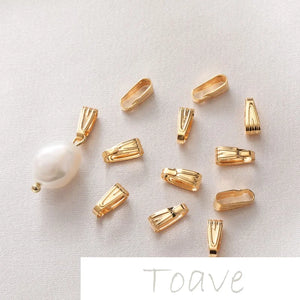 18K Gold-Plated Copper Melon Seed Buckle Necklace Bracelet DIY Material