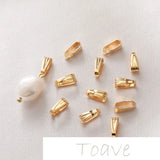 18K Gold-Plated Copper Melon Seed Buckle Necklace Bracelet DIY Material