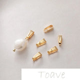 18K Gold-Plated Copper Melon Seed Buckle Necklace Bracelet DIY Material