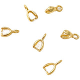 18K Melon Seed Plum Leaf Clip Clasp DIY Necklace Pendant