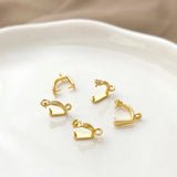 18K Melon Seed Plum Leaf Clip Clasp DIY Necklace Pendant
