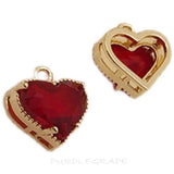 18K Red Zircon Love Pendant DIY Jewelry Set
