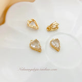 18K Red Zircon Love Pendant DIY Jewelry Set