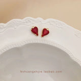 18K Red Zircon Love Pendant DIY Jewelry Set