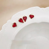 18K Red Zircon Love Pendant DIY Jewelry Set